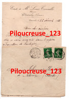 23 Creuse  - CHENERAILLES - " Enveloppe + Correspondance Tenaille Huissier - CAD Type 16 Du 16/12/1912 " - Imprimerie & Papeterie