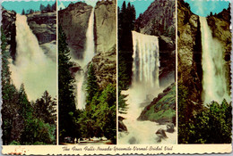 Yellowstone National Park The Four Waterfalls Nevada Yosemite Vernal & Bridal Veil 1975 - USA Nationale Parken