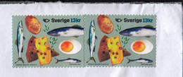 Sweden / 2016 Food 13 Kr, Fish, Potato, Cheese, Egg - Lettres & Documents