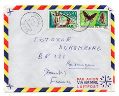 Tchad -1968-- PALA   Pour Besançon-25..tp  Papillons +animaux   Sur Lettre..cachet ...... - Chad (1960-...)