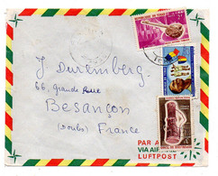 Tchad -1967-- FIANGA  Pour Besançon-25.....tp  Divers      Sur Lettre......cachet ...... - Ciad (1960-...)