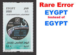 Egypt - 2020 - Withdrawn - Rare Error - EYGPT Instead Of EGYPT - ( World Statistics Day ) - MNH** - Neufs