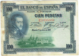 Espagne - Billet De 100 Pesetas - Felipe II - 1er Juillet 1925 - P69c - 100 Pesetas