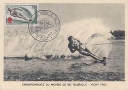 Carte  Maximum   FRANCE   Championnat  Du  Monde  De  SKI   NAUTIQUE   1963 - Sci Nautico
