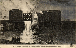 CPA POISSY - Incendie Du Pont E POISSY Dans La Nuit De 3 Novembre 1865 (657528) - Poissy