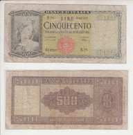 Repubblica: 500 Lire Italia 20/03/1947 (NON COMUNE) - 500 Lire