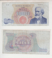 Repubblica: 1.000 Lire Giuseppe Verdi - I Tipo - 20/05/1966 - 1000 Lire