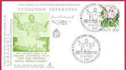 ANNULLO SPECIALE " VENEGONO INFERIORE (VA) *21.5.1983* VISITA DI S.S. GIOVANNI PAOLO II" SU BUSTA KIM COVER - 1981-90: Storia Postale