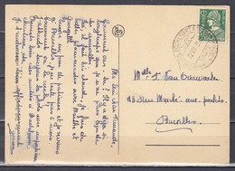 Postkaart Van Nieuwpoort 2 Naar Bruxelles - 1932 Ceres And Mercurius