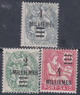 Port-Saïd N° 69 / 71 X  : Les 3 Valeurs   Trace De Charnière Sinon TB - Used Stamps