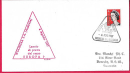 AUSTRALIA - LANCIO DI PROVA EUROPA I° - *4.8.1967* SU BUSTA - First Flight Covers