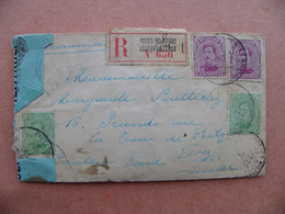 1918 Enveloppe De BELGIQUE Recommandé Postes Militaires Adressée à La Tour De Peilz Vevey Suisse + Censure Militaire - Legerstempels