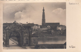 B9593) BRAUNAU Am INN - Zugangstor Brücke Mit Blick Auf Häuser U. Kirche Auf Anderer Flussseite ALT 1936 - Braunau