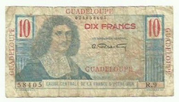 Billet , GUADELOUPE .10 FRANCS COLBERT CAISSE CENTRALE FRANCE D'OUTRE MER - Autres & Non Classés