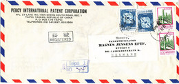 Taiwan Registered Air Mail Cover Sent To Denmark Taipei 13-11-1981 - Airmail