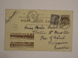 Nouvelle-Zélande : Entier De Wellington Pour Chaudfontaine Par Chênée (Belgique) 1900 - Briefe U. Dokumente