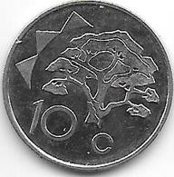 Namibia 10 Cents 1993 Km 2 Unc - Namibie