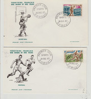 Afars Et Issas AFARS & ISSAS FDC: N° 334/335 FOOTBALL & BASKET BALL - Brieven En Documenten