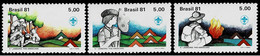 BRAZIL 1981 Mi 1810-1812 SCOUTING MINT STAMPS ** - Gebruikt