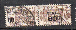 1923 Regno Pacchi N. 21 Sovrastampato 60 Su 5 Timbrato Used Centrato - Pacchi Postali