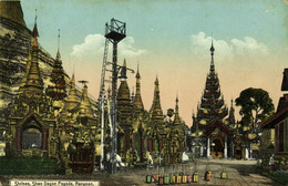 Burma, RANGOON, Shwe Dagon Pagoda, Shrines (1910s) D.A. Ahuja Postcard No. 606 - Myanmar (Burma)