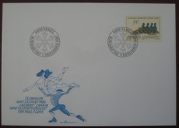 Liechtenstein FDC 1987 - Paul Flora Olympische Winterspiele 1988 Calgary Canada WinterSportpioniere Bob / Viererbob - Brieven En Documenten