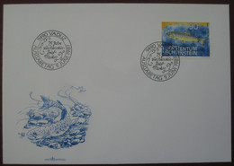 Liechtenstein FDC 1987 - Fische: Bachforelle (Salmo Trutta Fario) - Covers & Documents