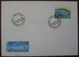 FDC 1989 - Fische: Europäischer Hecht (Esox Lucius) - Cartas & Documentos