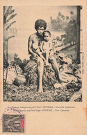 CPA NOUVELLE CALÉDONIE - Femme Indigene Et Petit Tayo - Bourail - Femme Seins Nus Et Son Enfant - Henry Caporn Editeur - New Caledonia