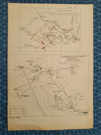 Carte Plan Champ De Bataille Guerre 1870 Engagement Des Vème 1 VIème Divisions De Cavalerie   16 Aout 9 H 30 - Cartes Topographiques