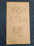 Carte Plan Champ De Bataille Guerre 1870 Positions Des Armées  Le 13 Aout Autour De Metz - Cartes Topographiques