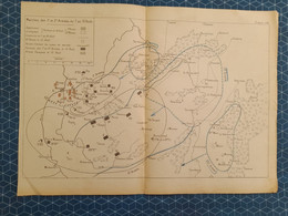 Carte Plan Champ De Bataille Guerre 1870 Marches Des 1ere & 2eme  Armées  Du 7 Au 13 Aout - Cartes Topographiques