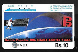 BOLIVIE: Banco Popular:UNA Segura Amistad Y Mas (1 Carte à La Vente) - Bolivien