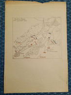 Carte Plan Champ De Bataille Guerre 1870 Le 6 Aout Bataille De Forbach Sarrebruck - Cartes Topographiques