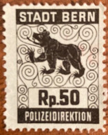 Fiskalmarke Stadt Bern, Polizeidirektion - Revenue Stamp Switzerland - Steuermarken