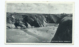 Cornwall Postcard Lusty Glaze Beach Newquay Rp Posted 1960 Vintage - Newquay