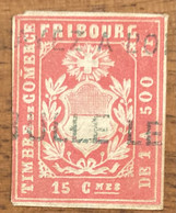 Fiskalmarke Canton De Fribourg - Timbre De Commerce - Revenue Stamp Switzerland - Revenue Stamps