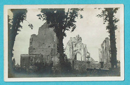 * Langemark - Langemarck (West Vlaanderen) * (carte Photo - Fotokaart) Ruines, Guerre, War, Oorlog, Cimétière église - Langemark-Poelkapelle