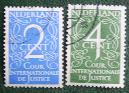 Dienst Cour Internationale De Justice NVPH D25-D26 D 25 (Mi 25-26) 1950 Gestempeld / Used NEDERLAND / NIEDERLANDE - Servizio