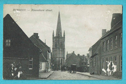 * Rumbeke - Roeselare (West Vlaanderen) * (Edition S. Carlier Dispersyn) Roeselare Straat, Rousselaere Straat, église - Roeselare