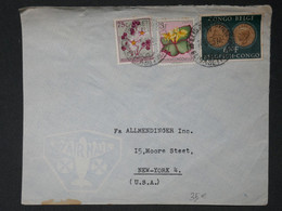 BH16 CONGO BELGE BELLE  LETTRE   1955  ELISABETHVILLE A  NEW YORK USA +6.50  +AFFRANCH.. INTERESSANT++ - Cartas & Documentos