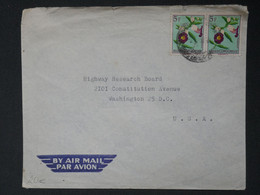 BH16 CONGO BELGE BELLE  LETTRE   1955 PETIT BUREAU  KINDU A  WASHINGTON  USA +PAIRE DE TP  +AFFRANCH.. INTERESSANT++ - Briefe U. Dokumente