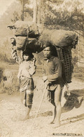 Real Photo Igorrote  Baguio Transporting Goods On Their Head  Mountain Studio Baguio - Philippines