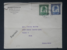 BH16 CONGO BELGE BELLE  LETTRE   1953  MONIEKA  A  TULSA USA +AFFRANCH.. INTERESSANT++ - Storia Postale