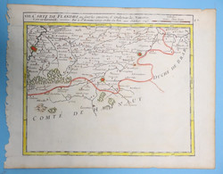 CARTE DE FLANDRE OU FONT LES ENVIRONS D'OUDENAERDE ,NINOVE,GERARDMONT  1746  23 X18 CM VOIR  SCANS - Cartes Géographiques