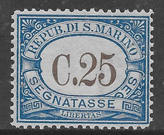 San Marino 1939 Segnatasse C25 Sa N.S57 Nuovo MH * - Segnatasse