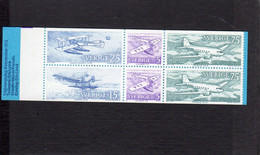 Suède: PA Carnet De 6 Valeurs :junkers Ju 52,junkers F 13,douglas Dc 3 - Unused Stamps