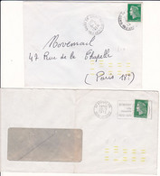 Lot De 4 Lettres 1972-1973 Avec Marques D'indexation De Tri Jaune 93 BOBIGNY LES PAVILLONS SOUS BOIS PANTIN Sur Cheffer - Briefe U. Dokumente