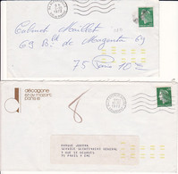 Lot De 4 Lettres 1972-1973 Avec Marques D'indexation De Tri Jaune 94 ALFORVILLE LE KREMLIN ST MAUR VILLEJUIF Sur Cheffer - Cartas & Documentos