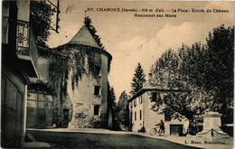 CPA CHAMOUX - 310 M D'alt - La Place - Entrée Du Hateau-Monument (651784) - Chamoux Sur Gelon